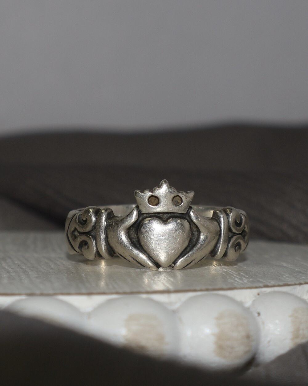 Retired James Avery 925 Heart Crown Claddagh Ring 6.39G / Sz 9